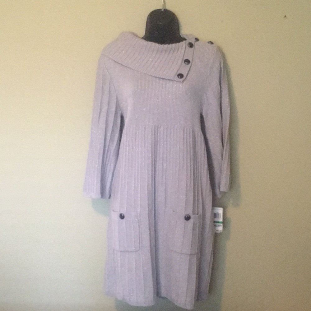 NWT gray sweater dress